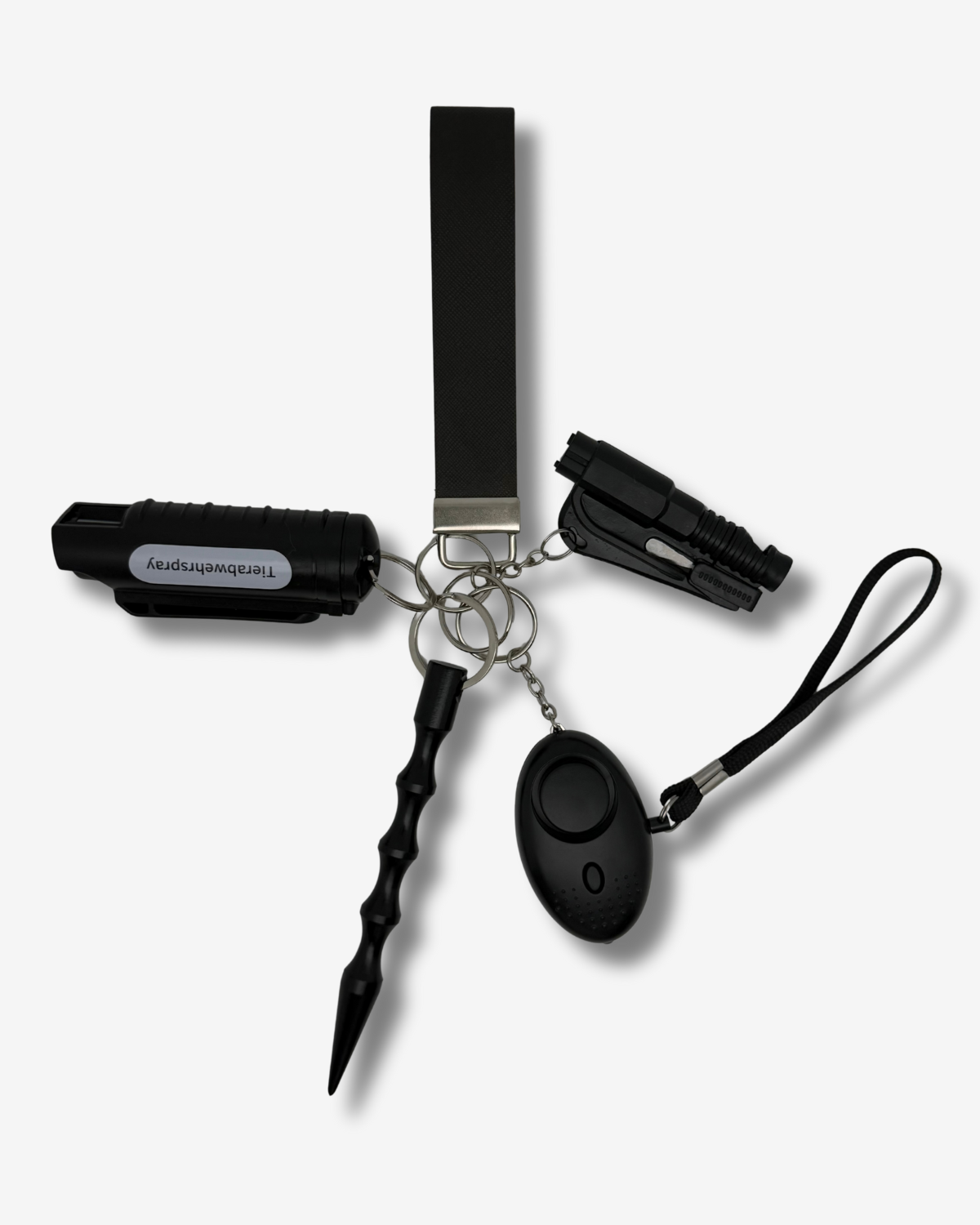 Selbstverteidigungs Schlüsselanhänger Schwarz S-M