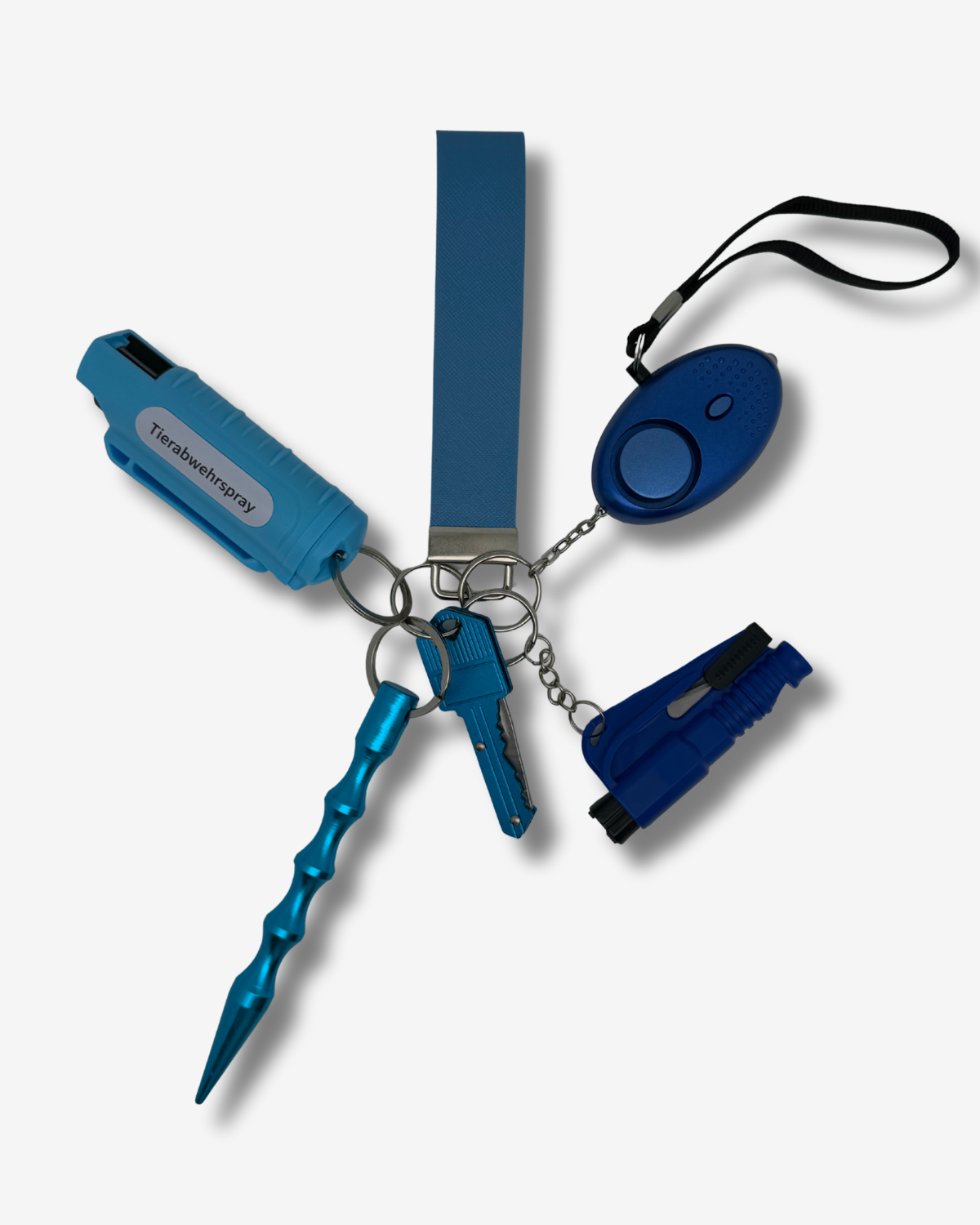 Selbstverteidigungs Schlüsselanhänger Blau S-L