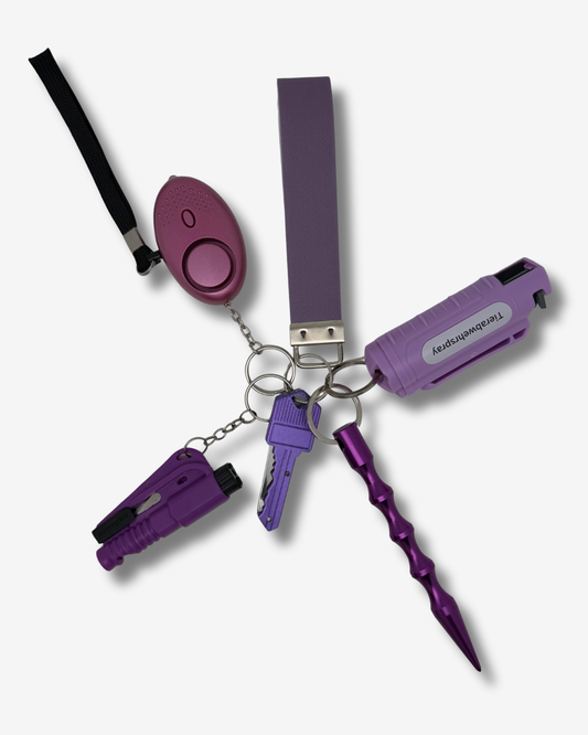 Selbstverteidigungs Schlüsselanhänger Lila S-L