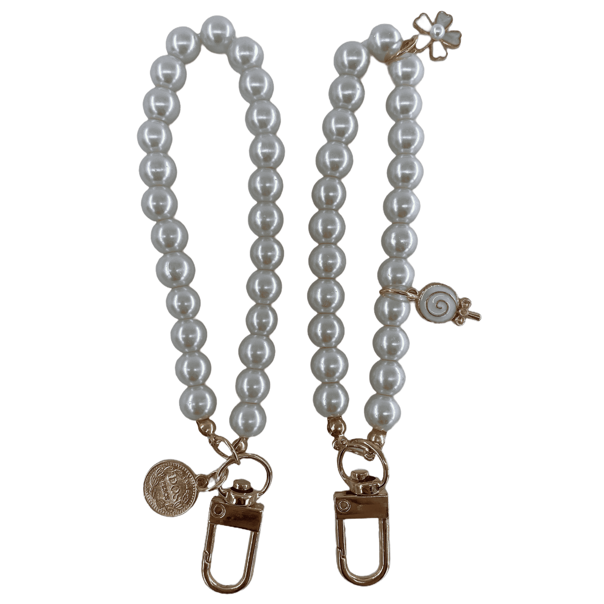 Schlüsselanhänger mit weißen Perlen